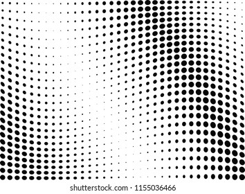 Abstract halftone wave dotted background. Halftone twisted grunge pattern, dot, circle.  Vector modern optical halftone pop art texture for poster, business card, cover, label mock-up, sticker layout