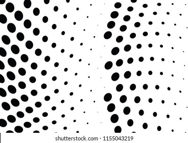 Abstract halftone wave dotted background. Halftone twisted grunge pattern, dot, circle.  Vector modern optical halftone pop art texture for poster, business card, cover, label mock-up, sticker layout