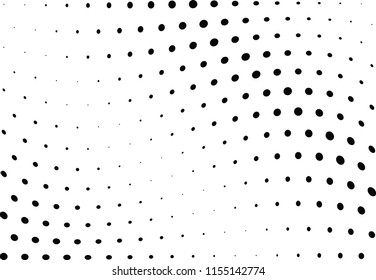 Abstract halftone wave dotted background. Halftone twisted grunge pattern, dot, circle.  Vector modern optical halftone pop art texture for poster, business card, cover, label mock-up, sticker layout