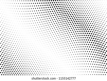 Abstract halftone wave dotted background. Halftone twisted grunge pattern, dot, circle.  Vector modern optical halftone pop art texture for poster, business card, cover, label mock-up, sticker layout