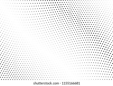 Abstract halftone wave dotted background. Halftone twisted grunge pattern, dot, circle.  Vector modern optical halftone pop art texture for poster, business card, cover, label mock-up, sticker layout