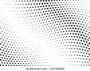 Abstract halftone wave dotted background. Halftone twisted grunge pattern, dot, circle.  Vector modern optical halftone pop art texture for poster, business card, cover, label mock-up, sticker layout