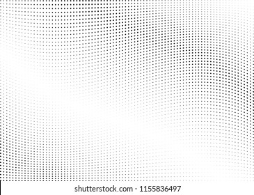 Abstract halftone wave dotted background. Halftone twisted grunge pattern, dot, circle.  Vector modern optical halftone pop art texture for poster, business card, cover, label mock-up, sticker layout