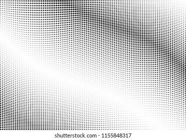 Abstract halftone wave dotted background. Halftone twisted grunge pattern, dot, circle.  Vector modern optical halftone pop art texture for poster, business card, cover, label mock-up, sticker layout