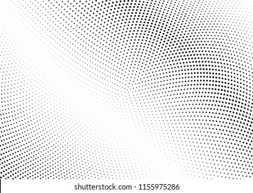 Abstract halftone wave dotted background. Halftone twisted grunge pattern, dot, circle.  Vector modern optical halftone pop art texture for poster, business card, cover, label mock-up, sticker layout