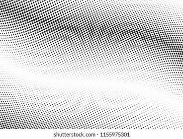Abstract halftone wave dotted background. Halftone twisted grunge pattern, dot, circle.  Vector modern optical halftone pop art texture for poster, business card, cover, label mock-up, sticker layout