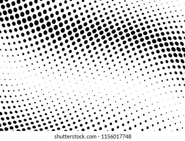 Abstract halftone wave dotted background. Halftone twisted grunge pattern, dot, circle.  Vector modern optical halftone pop art texture for poster, business card, cover, label mock-up, sticker layout