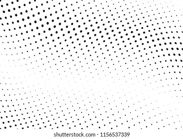 Abstract halftone wave dotted background. Halftone twisted grunge pattern, dot, circle.  Vector modern optical halftone pop art texture for poster, business card, cover, label mock-up, sticker layout