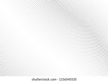 Abstract halftone wave dotted background. Halftone twisted grunge pattern, dot, circle.  Vector modern optical halftone pop art texture for poster, business card, cover, label mock-up, sticker layout