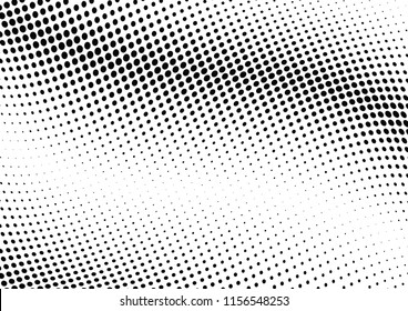 Abstract halftone wave dotted background. Halftone twisted grunge pattern, dot, circle.  Vector modern optical halftone pop art texture for poster, business card, cover, label mock-up, sticker layout