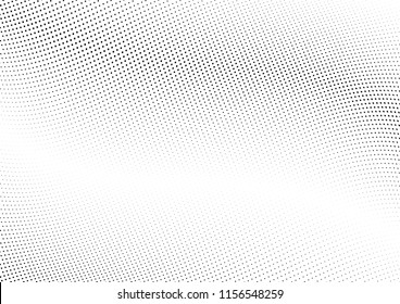 Abstract halftone wave dotted background. Halftone twisted grunge pattern, dot, circle.  Vector modern optical halftone pop art texture for poster, business card, cover, label mock-up, sticker layout