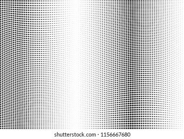 Abstract halftone wave dotted background. Halftone twisted grunge pattern, dot, circle.  Vector modern optical halftone pop art texture for poster, business card, cover, label mock-up, sticker layout