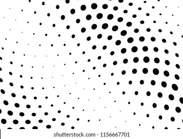 Abstract halftone wave dotted background. Halftone twisted grunge pattern, dot, circle.  Vector modern optical halftone pop art texture for poster, business card, cover, label mock-up, sticker layout