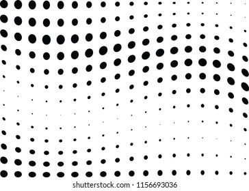 Abstract halftone wave dotted background. Halftone twisted grunge pattern, dot, circle.  Vector modern optical halftone pop art texture for poster, business card, cover, label mock-up, sticker layout