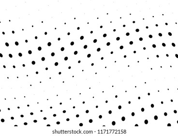 Abstract halftone wave dotted background. Halftone twisted grunge pattern, dot, circle.  Vector modern optical halftone pop art texture for poster, business card, cover, label mock-up, sticker layout
