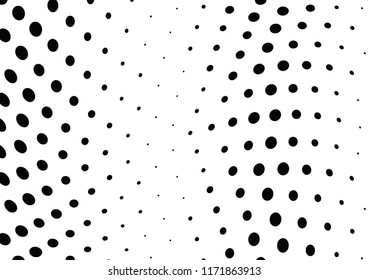 Abstract halftone wave dotted background. Halftone twisted grunge pattern, dot, circle.  Vector modern optical halftone pop art texture for poster, business card, cover, label mock-up, sticker layout