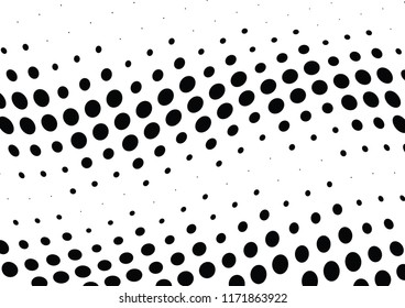 Abstract halftone wave dotted background. Halftone twisted grunge pattern, dot, circle.  Vector modern optical halftone pop art texture for poster, business card, cover, label mock-up, sticker layout
