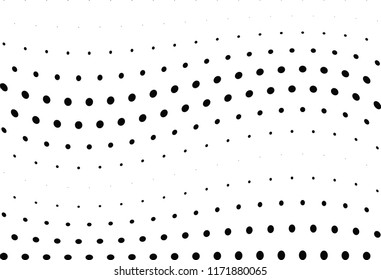 Abstract halftone wave dotted background. Halftone twisted grunge pattern, dot, circle.  Vector modern optical halftone pop art texture for poster, business card, cover, label mock-up, sticker layout