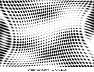 Abstract halftone wave dotted background. Halftone twisted grunge pattern, dot, circle.  Vector modern optical halftone pop art texture for poster, business card, cover, label mock-up, sticker layout