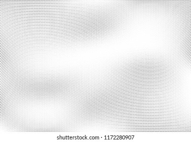 Abstract halftone wave dotted background. Halftone twisted grunge pattern, dot, circle.  Vector modern optical halftone pop art texture for poster, business card, cover, label mock-up, sticker layout