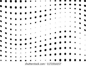 Abstract halftone wave dotted background. Halftone twisted grunge pattern, dot, circle.  Vector modern optical halftone pop art texture for poster, business card, cover, label mock-up, sticker layout