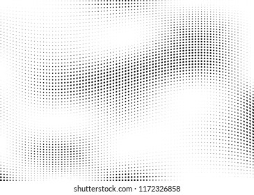 Abstract halftone wave dotted background. Halftone twisted grunge pattern, dot, circle.  Vector modern optical halftone pop art texture for poster, business card, cover, label mock-up, sticker layout