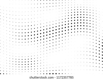 Abstract halftone wave dotted background. Halftone twisted grunge pattern, dot, circle.  Vector modern optical halftone pop art texture for poster, business card, cover, label mock-up, sticker layout