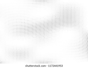 Abstract halftone wave dotted background. Halftone twisted grunge pattern, dot, circle.  Vector modern optical halftone pop art texture for poster, business card, cover, label mock-up, sticker layout