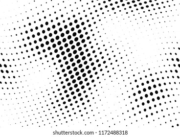 Abstract halftone wave dotted background. Halftone twisted grunge pattern, dot, circle.  Vector modern optical halftone pop art texture for poster, business card, cover, label mock-up, sticker layout