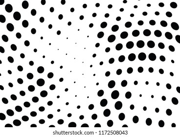 Abstract halftone wave dotted background. Halftone twisted grunge pattern, dot, circle.  Vector modern optical halftone pop art texture for poster, business card, cover, label mock-up, sticker layout