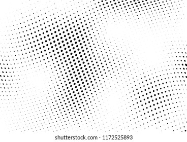 Abstract halftone wave dotted background. Halftone twisted grunge pattern, dot, circle.  Vector modern optical halftone pop art texture for poster, business card, cover, label mock-up, sticker layout