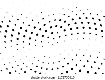 Abstract halftone wave dotted background. Halftone twisted grunge pattern, dot, circle.  Vector modern optical halftone pop art texture for poster, business card, cover, label mock-up, sticker layout