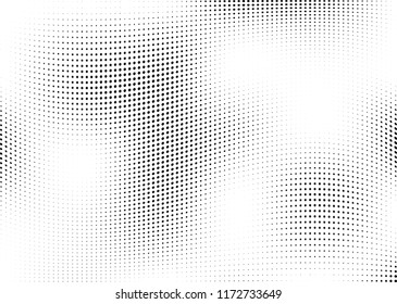 Abstract halftone wave dotted background. Halftone twisted grunge pattern, dot, circle.  Vector modern optical halftone pop art texture for poster, business card, cover, label mock-up, sticker layout