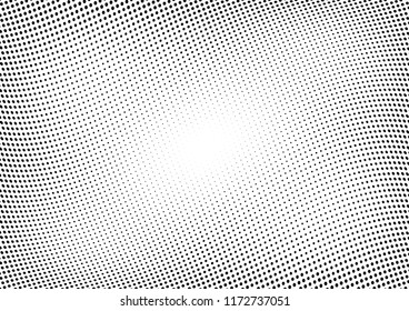 Abstract halftone wave dotted background. Halftone twisted grunge pattern, dot, circle.  Vector modern optical halftone pop art texture for poster, business card, cover, label mock-up, sticker layout