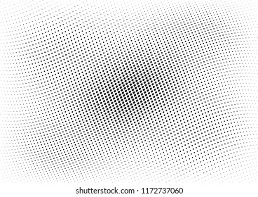 Abstract halftone wave dotted background. Halftone twisted grunge pattern, dot, circle.  Vector modern optical halftone pop art texture for poster, business card, cover, label mock-up, sticker layout