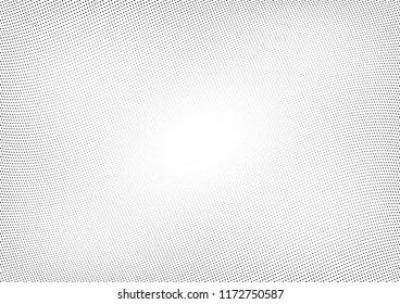 Abstract halftone wave dotted background. Halftone twisted grunge pattern, dot, circle.  Vector modern optical halftone pop art texture for poster, business card, cover, label mock-up, sticker layout