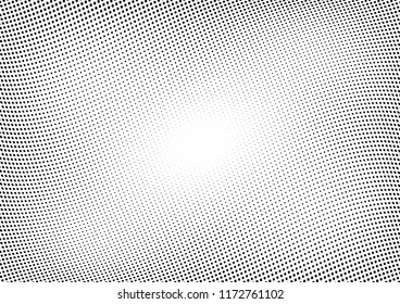 Abstract halftone wave dotted background. Halftone twisted grunge pattern, dot, circle.  Vector modern optical halftone pop art texture for poster, business card, cover, label mock-up, sticker layout