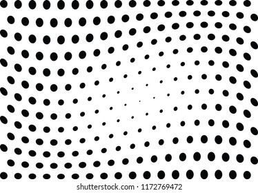 Abstract halftone wave dotted background. Halftone twisted grunge pattern, dot, circle.  Vector modern optical halftone pop art texture for poster, business card, cover, label mock-up, sticker layout