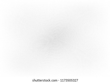 Abstract halftone wave dotted background. Halftone twisted grunge pattern, dot, circle.  Vector modern optical halftone pop art texture for poster, business card, cover, label mock-up, sticker layout