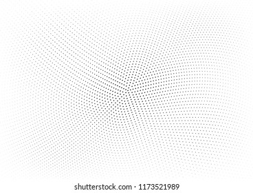 Abstract halftone wave dotted background. Halftone twisted grunge pattern, dot, circle.  Vector modern optical halftone pop art texture for poster, business card, cover, label mock-up, sticker layout