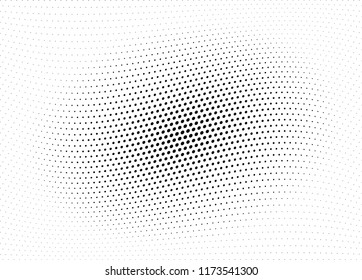 Abstract halftone wave dotted background. Halftone twisted grunge pattern, dot, circle.  Vector modern optical halftone pop art texture for poster, business card, cover, label mock-up, sticker layout