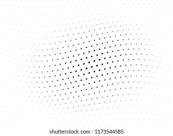 Abstract halftone wave dotted background. Halftone twisted grunge pattern, dot, circle.  Vector modern optical halftone pop art texture for poster, business card, cover, label mock-up, sticker layout