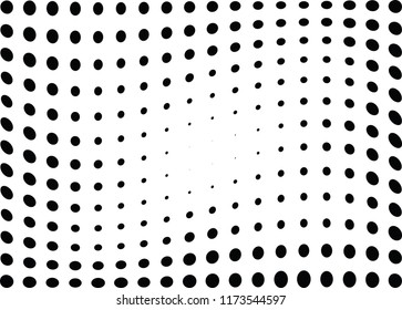 Abstract halftone wave dotted background. Halftone twisted grunge pattern, dot, circle.  Vector modern optical halftone pop art texture for poster, business card, cover, label mock-up, sticker layout