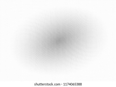 Abstract halftone wave dotted background. Halftone twisted grunge pattern, dot, circle.  Vector modern optical halftone pop art texture for poster, business card, cover, label mock-up, sticker layout