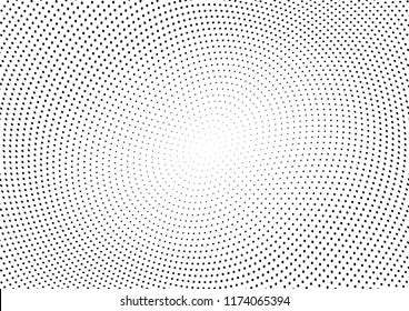 Abstract halftone wave dotted background. Halftone twisted grunge pattern, dot, circle.  Vector modern optical halftone pop art texture for poster, business card, cover, label mock-up, sticker layout