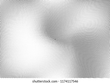 Abstract halftone wave dotted background. Halftone twisted grunge pattern, dot, circle.  Vector modern optical halftone pop art texture for poster, business card, cover, label mock-up, sticker layout