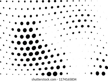 Abstract halftone wave dotted background. Halftone twisted grunge pattern, dot, circle.  Vector modern optical halftone pop art texture for poster, business card, cover, label mock-up, sticker layout