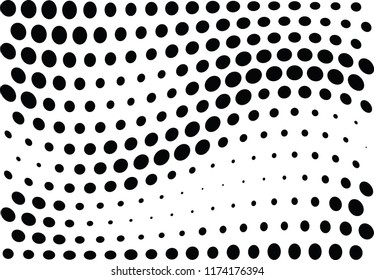 Abstract halftone wave dotted background. Halftone twisted grunge pattern, dot, circle.  Vector modern optical halftone pop art texture for poster, business card, cover, label mock-up, sticker layout