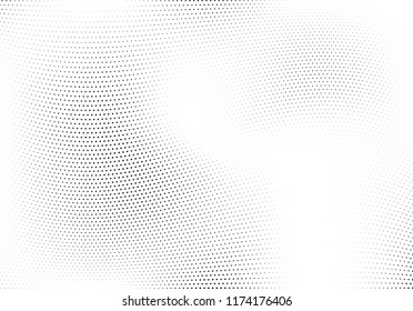 Abstract halftone wave dotted background. Halftone twisted grunge pattern, dot, circle.  Vector modern optical halftone pop art texture for poster, business card, cover, label mock-up, sticker layout