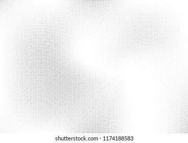 Abstract halftone wave dotted background. Halftone twisted grunge pattern, dot, circle.  Vector modern optical halftone pop art texture for poster, business card, cover, label mock-up, sticker layout